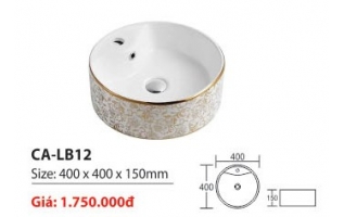 Lavabo tròn họa tiết ánh kim cao cấp