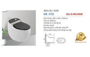 Bàn cầu quả trứng cao cấp liền khối