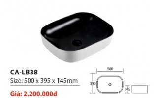 Lavabo vuông đen trắng