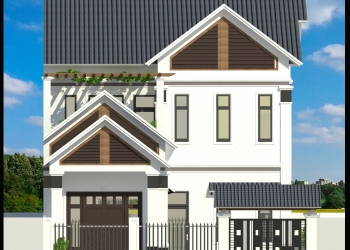 Biệt Thự Mái Thái Tầng Lửng 2 Mặt Tiền Chữ L - MS:BT16