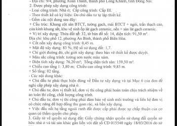 Xin phép xây dựng biên hoà