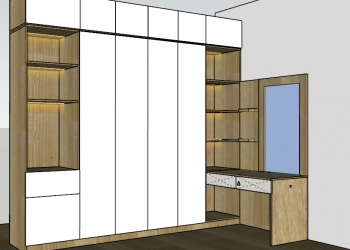 Bản thiết kế 3d tủ đồ nhà chị Lan Anh